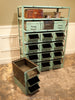 Teal Industrial Storage Shelving Unit