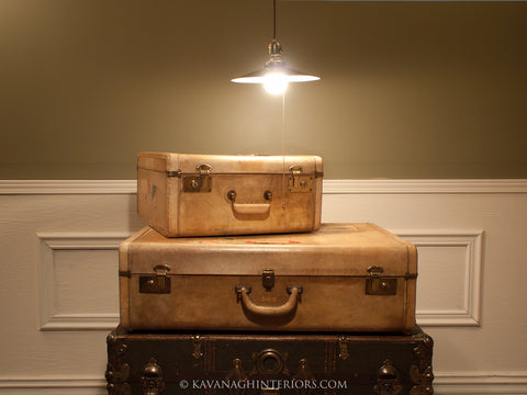 Vintage Pigskin Luggage Set