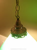 Vintage Green Glass Pendant Light