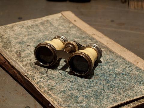 Nickel Plated Brass & Bakelite Binoculars