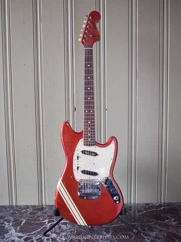 1968 Competition Red Fender Mustang With Matching Headstock