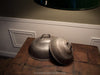 Pair Of Antique English Pewter Dome Meat Covers