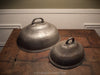 Pair Of Antique English Pewter Dome Meat Covers