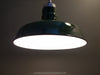 Industrial Green Enameled Hanging Factory Light