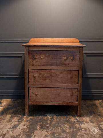 Antique Pine Three Drawer Chest